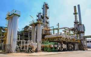 Chemical Storage Facility from a ground view